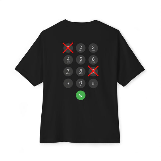 No 911 - Black Boxy Tee - Unisex