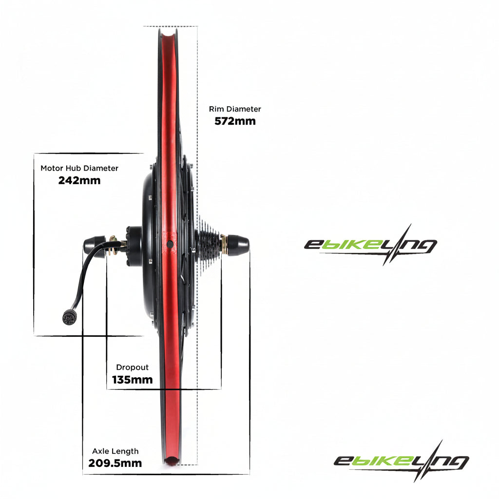 Ebike Conversion Kit 48V 1500W, 26" Rear Waterproof Electric Bike Conversion Kit, Add on Electric Bike Kit, Transform Your Bicycle with High-Performance E-Bike Technology