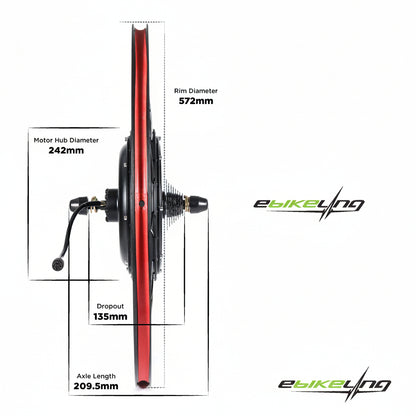 Ebike Conversion Kit 48V 1500W, 26" Rear Waterproof Electric Bike Conversion Kit, Add on Electric Bike Kit, Transform Your Bicycle with High-Performance E-Bike Technology
