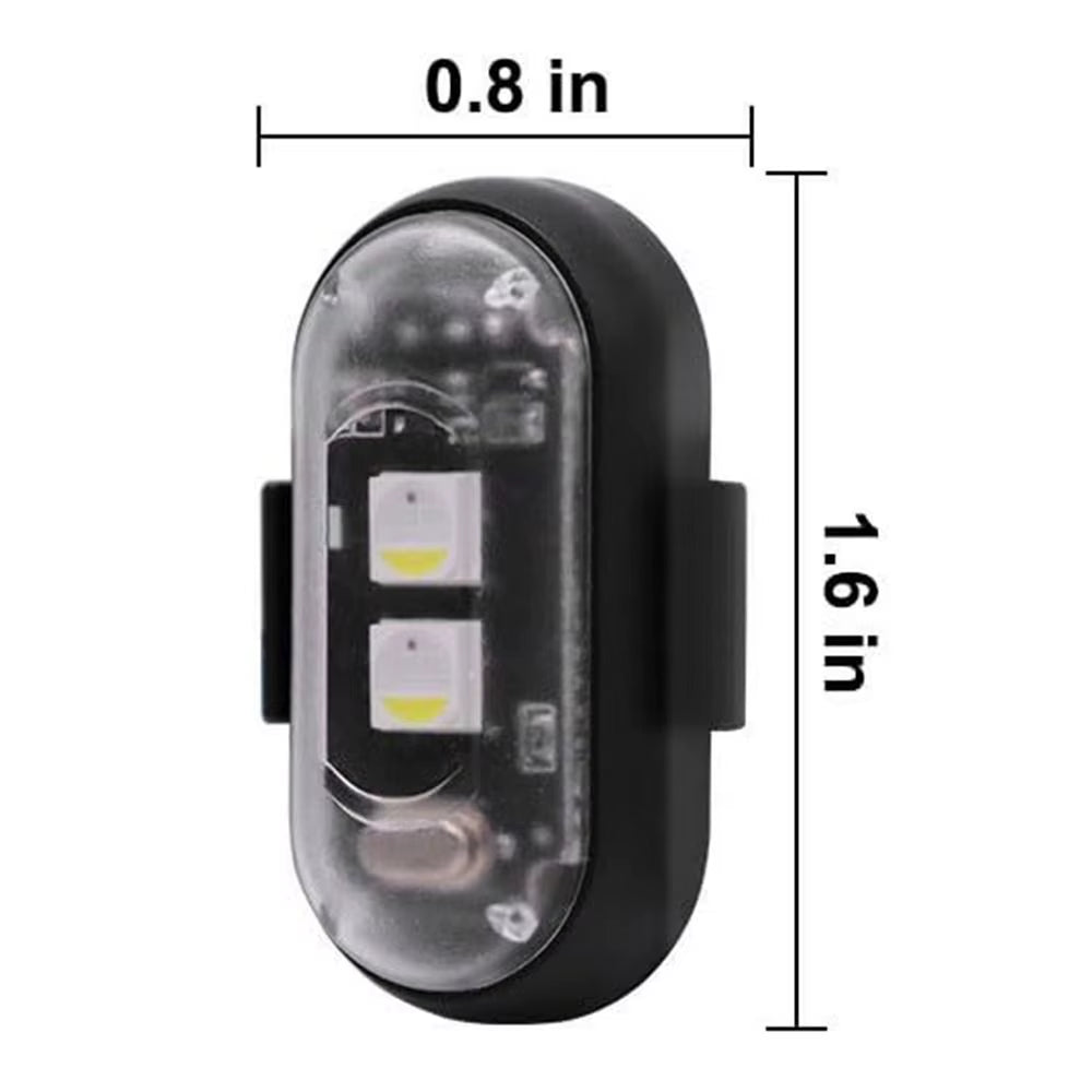 Wireless LED Strobe Lights with Remote Control Waterproof Anti-Collision Led Emergency Warning Lights for Car Motorcycle Bike
